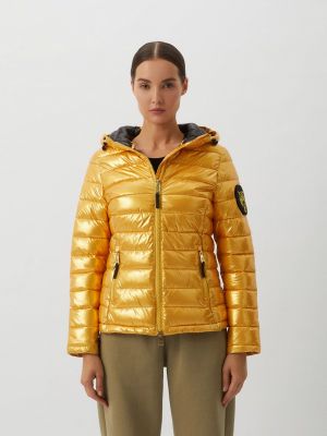 Утепленная демисезонная куртка Plein Sport золотая