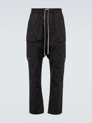 Spodnie sportowe bawełniane Rick Owens czarne