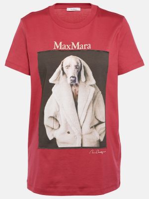Džerzej bavlnené tričko Max Mara ružová