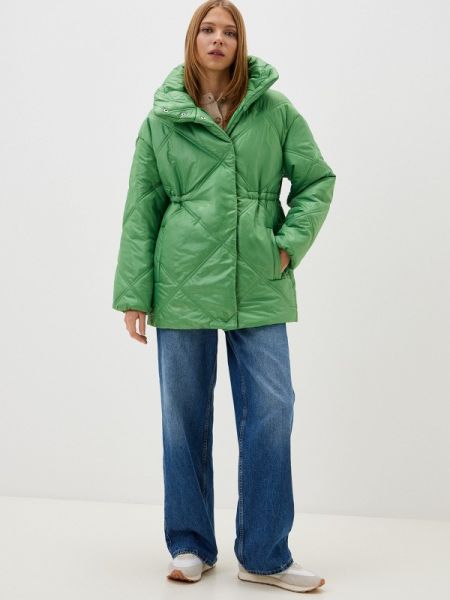 Утепленная демисезонная куртка Trendyangel зеленая