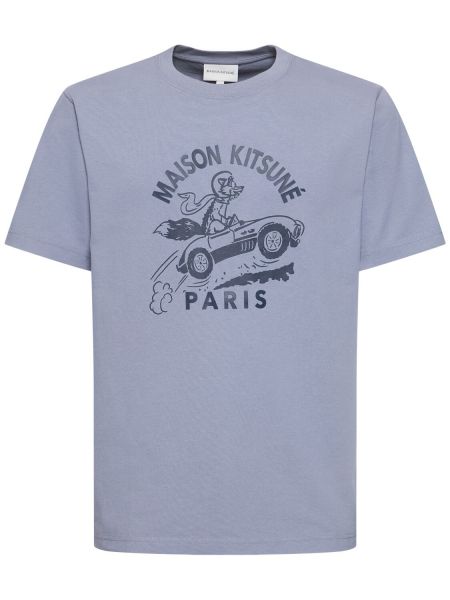 Tričko Maison Kitsuné modré