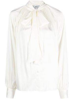 Camicia con fiocco a maniche lunghe Atu Body Couture bianco