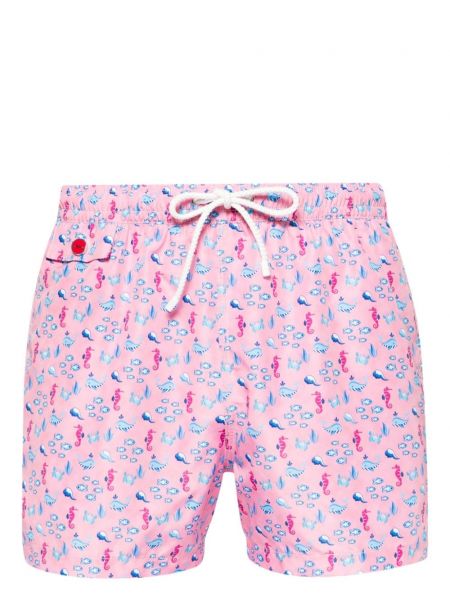 Kratke hlače s printom Kiton ružičasta