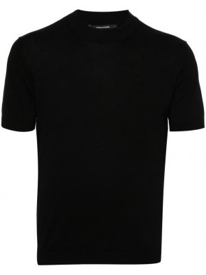 Памучна тениска Tagliatore черно