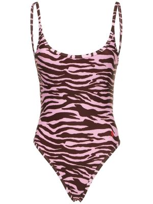 Einteiliger badeanzug mit zebra-muster The Attico