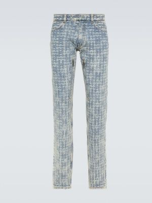 Jeans skinny slim fit in tessuto jacquard Givenchy blu