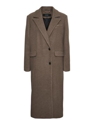 Palton cu nasturi de lână din nailon Vero Moda - maro