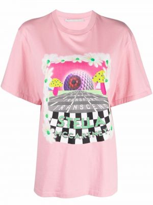 T-krekls ar apdruku Stella Mccartney rozā