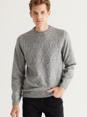 Pletený priliehavý sveter so slieňovým vzorom Altinyildiz Classics