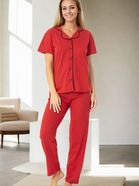 Lühikeste käistega pidžaama Dewberry punane