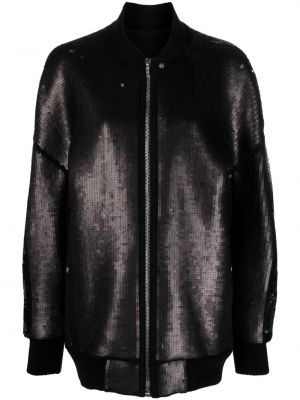 Bomber jakna s cekini Rick Owens črna