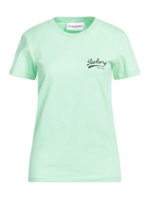 T-shirt di cotone Iceberg verde