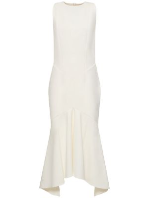 Sukienka długa bez rękawów z dżerseju Alexandre Vauthier biała