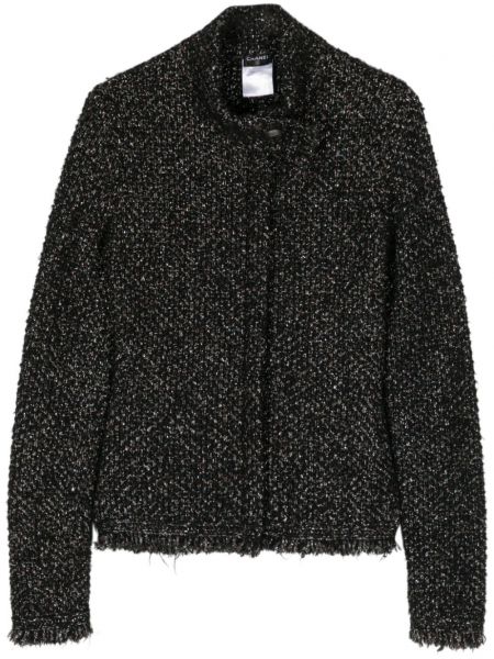 Volnena jakna Chanel Pre-owned črna