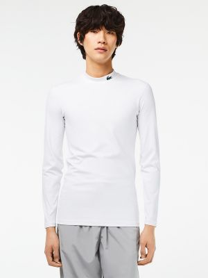 Camiseta de manga larga manga larga Lacoste blanco