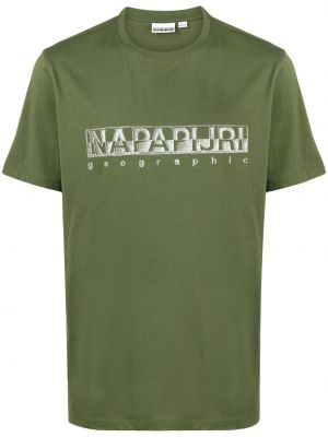 Camiseta con estampado Napapijri verde