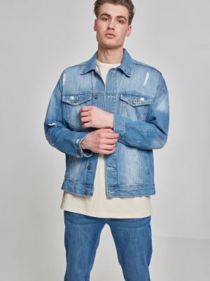 Roztrhaná džínsová bunda Uc Men modrá
