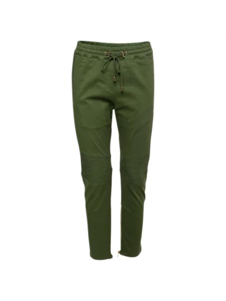 Spodnie bawełniane Balmain Pre-owned zielone