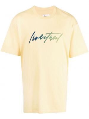 Pamučna majica s printom Izzue žuta