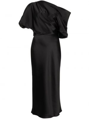 Drapiruotas vakarinė suknelė Amsale juoda