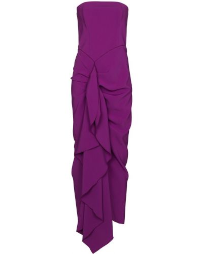 Vestido de noche drapeado Solace London violeta