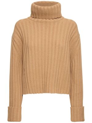 Vilnas kašmira vilnas džemperis ar augstu apkakli Gucci