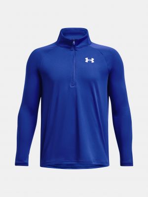 Športové tričko na zips Under Armour modrá