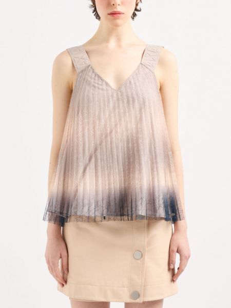 Spitzen bluse mit farbverlauf mit plisseefalten Armani Exchange