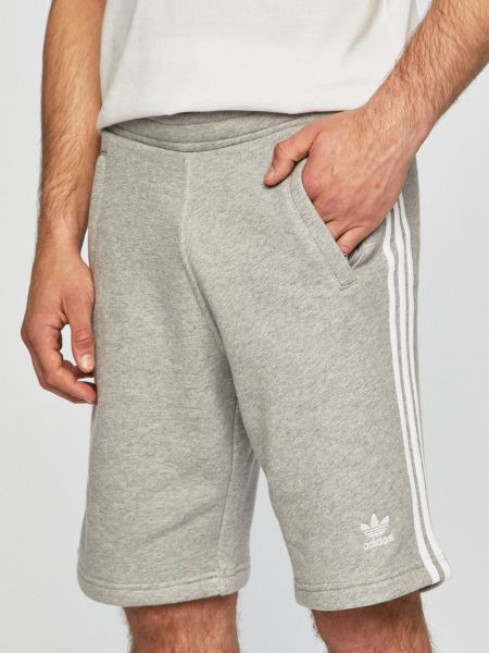 Pantaloni cu dungi Adidas Originals gri