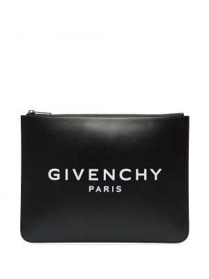 Listová kabelka s potlačou Givenchy čierna