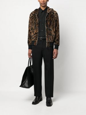 Jacke mit print mit zebra-muster Tom Ford braun