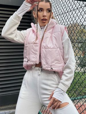 Mellény Trend Alaçatı Stili rózsaszín