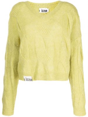 Пуловер с v-образно деколте Izzue зелено