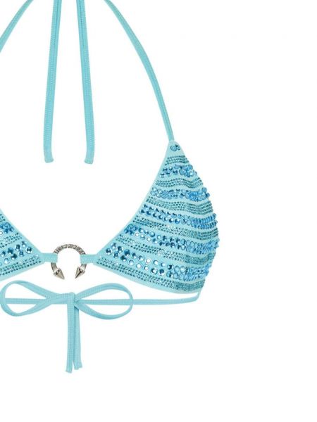 Bikini z kryształkami Philipp Plein niebieski