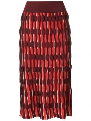 Žakárová sukňa Alcaçuz červená