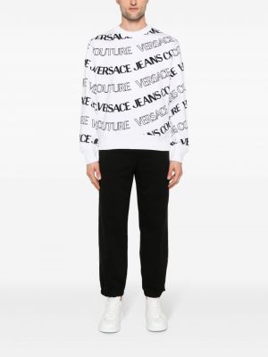 Raštuotas medvilninis džemperis Versace Jeans Couture