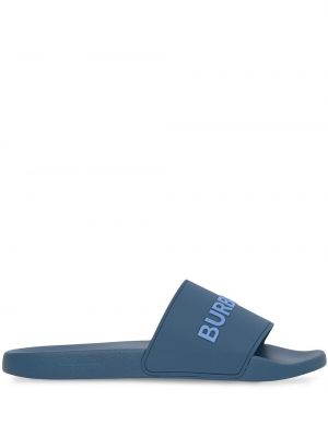 Sandali con stampa Burberry blu