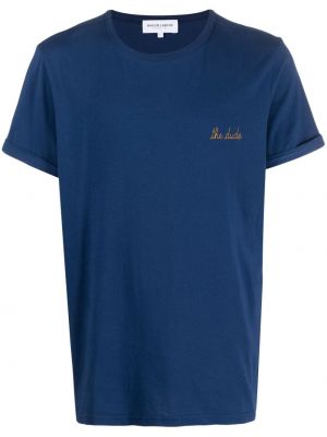 Bavlněné tričko Maison Labiche modré