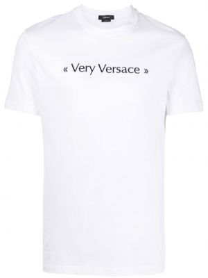 Trykt t-skjorte Versace hvit