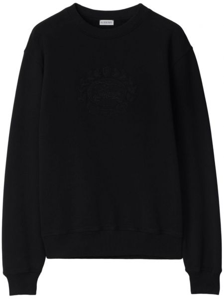 Pamučna dugi sweatshirt Burberry crna