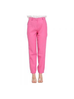 Spodnie slim fit Only różowe