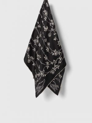 Svilena marama s printom Lanvin crna
