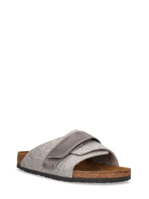 Sandales en laine en feutre Birkenstock gris