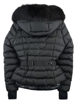 Péřová bunda s kapucí Moncler černá
