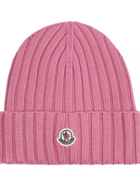 Вълнена шапка Moncler розово