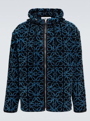 Žakárová fleecová bunda Loewe modrá