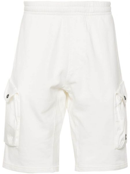 Bombažne bermuda kratke hlače z vezenjem C.p. Company bela