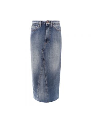 Spódnica jeansowa na guziki bawełniana 3x1 niebieska