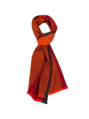 Кашемировый шерстяной платок из шерсти мериноса Pure Luxuries London оранжевый