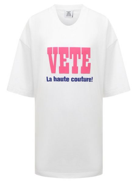 Хлопковая футболка Vetements белая